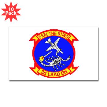 3LAADB - M01 - 01 - 3rd Low Altitude Air Defense Bn - Sticker (Rectangle 10 pk) - Click Image to Close